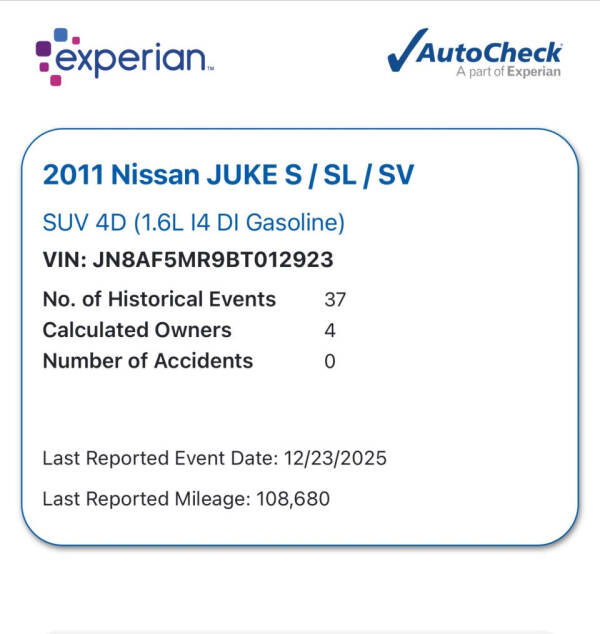 2011 Nissan JUKE S