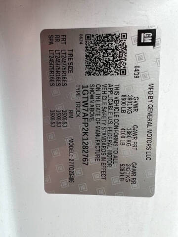 2019 GMC Savana 2500