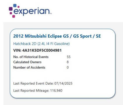 2012 Mitsubishi Eclipse GS Sport