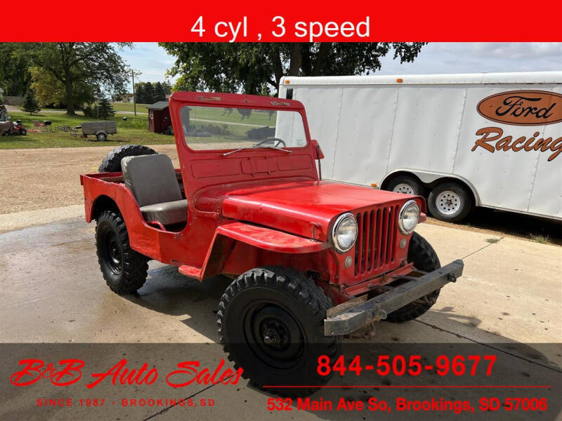 1950 Willys Jeep for sale at B & B Auto Sales in Brookings SD