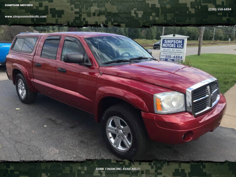 2007 Dodge Dakota for sale at SIMPSON MOTORS in Youngstown OH