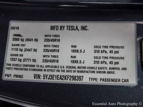 2019 Tesla Model 3 Standard Range Plus