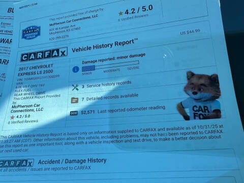 2017 Chevrolet Express LS 2500