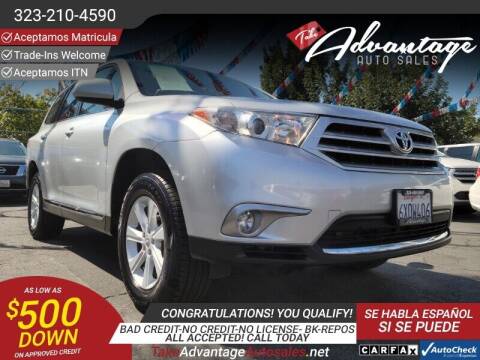2013 Toyota Highlander for sale at ADVANTAGE AUTO SALES INC in Bell CA