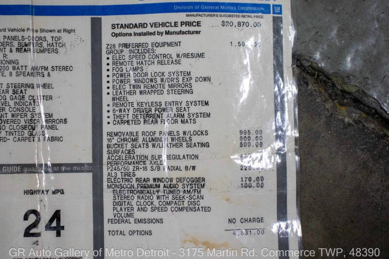 1999 Chevrolet Camaro Z28