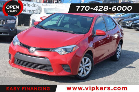 2015 Toyota Corolla for sale at VIP Kars/Smart Auto Finance in Marietta GA