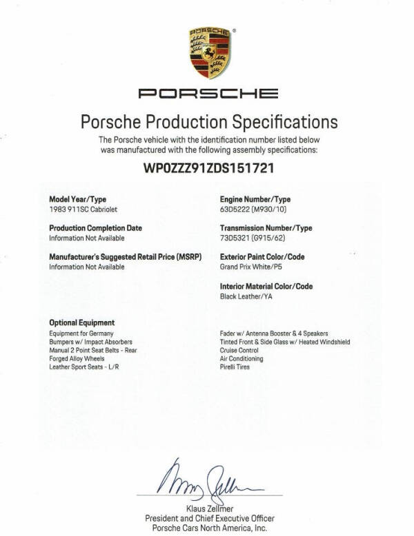 1983 Porsche 911