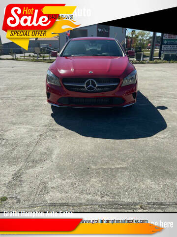 2018 Mercedes-Benz CLA for sale at Gralin Hampton Auto Sales in Summerville SC