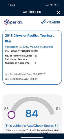 2018 Chrysler Pacifica Touring L Plus