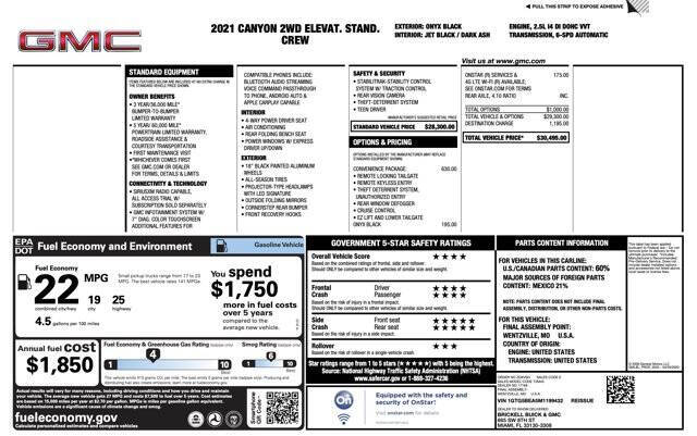 2021 GMC Canyon Elevation Standard