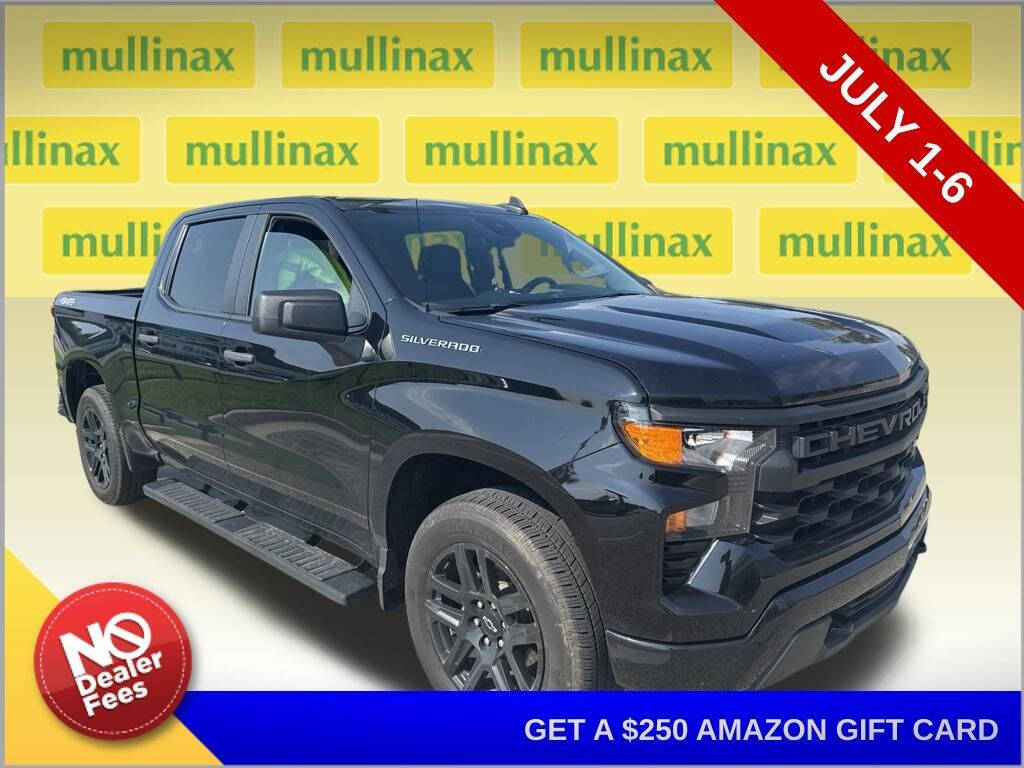Black 2024 Chevrolet Silverado 1500 Custom 1