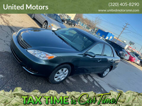2004 Toyota Camry for sale at United Motors in Saint Cloud MN