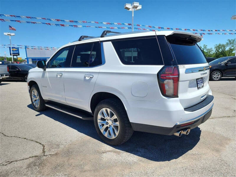 Used 2021 Chevrolet Tahoe Premier with VIN 1GNSKSKD5MR244749 for sale in Claremore, OK