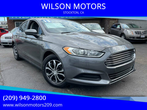 2013 Ford Fusion for sale at WILSON MOTORS in Stockton CA