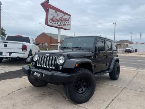 2016 Jeep Wrangler Unlimited for sale at Southwest Car Sales in Oklahoma City OK