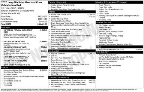 2020 Jeep Gladiator Overland