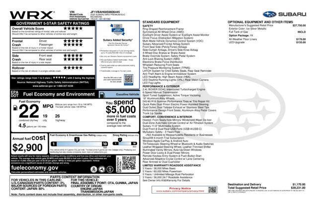 2025 Subaru WRX Premium