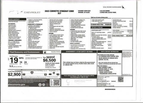 2023 Chevrolet Corvette Stingray