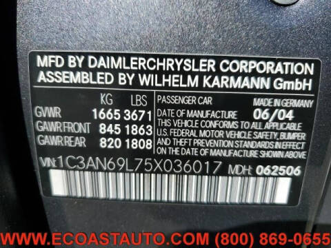 2005 Chrysler Crossfire Limited