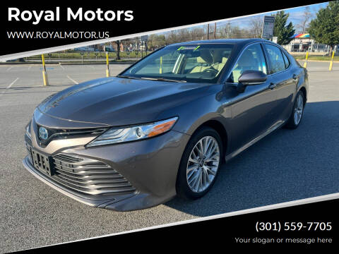 2018 Toyota Camry Hybrid for sale at Royal Motors in Hyattsville MD