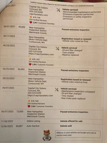 2019 Subaru Outback 2.5i