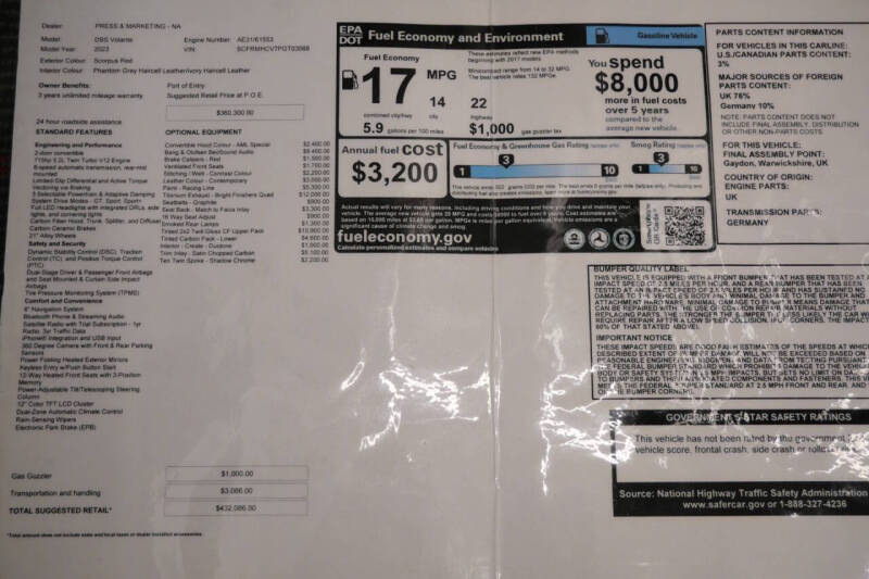 2023 Aston Martin DBS Superleggera