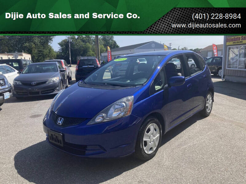 2013 Honda Fit for sale at Dijie Auto Sales and Service Co. in Johnston RI