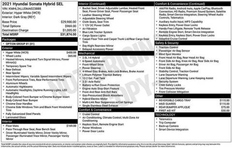 2021 Hyundai Sonata Hybrid SEL