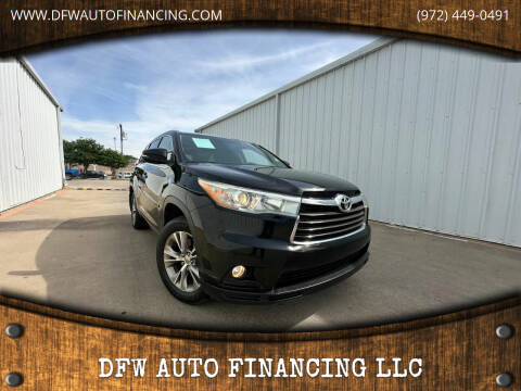 2015 Toyota Highlander for sale at Bad Credit Call Fadi in Dallas TX
