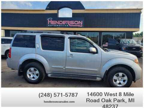 2005 Nissan Pathfinder for sale at Henderson Automotive, LLC in Oak Park MI
