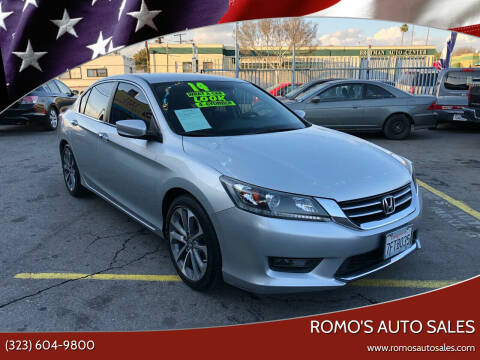 2014 Honda Accord for sale at ROMO'S AUTO SALES in Los Angeles CA