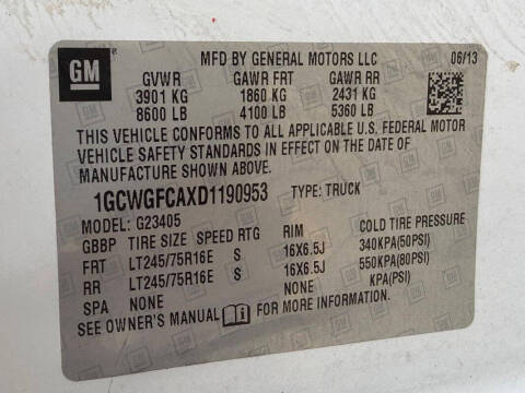 2013 Chevrolet Express 2500