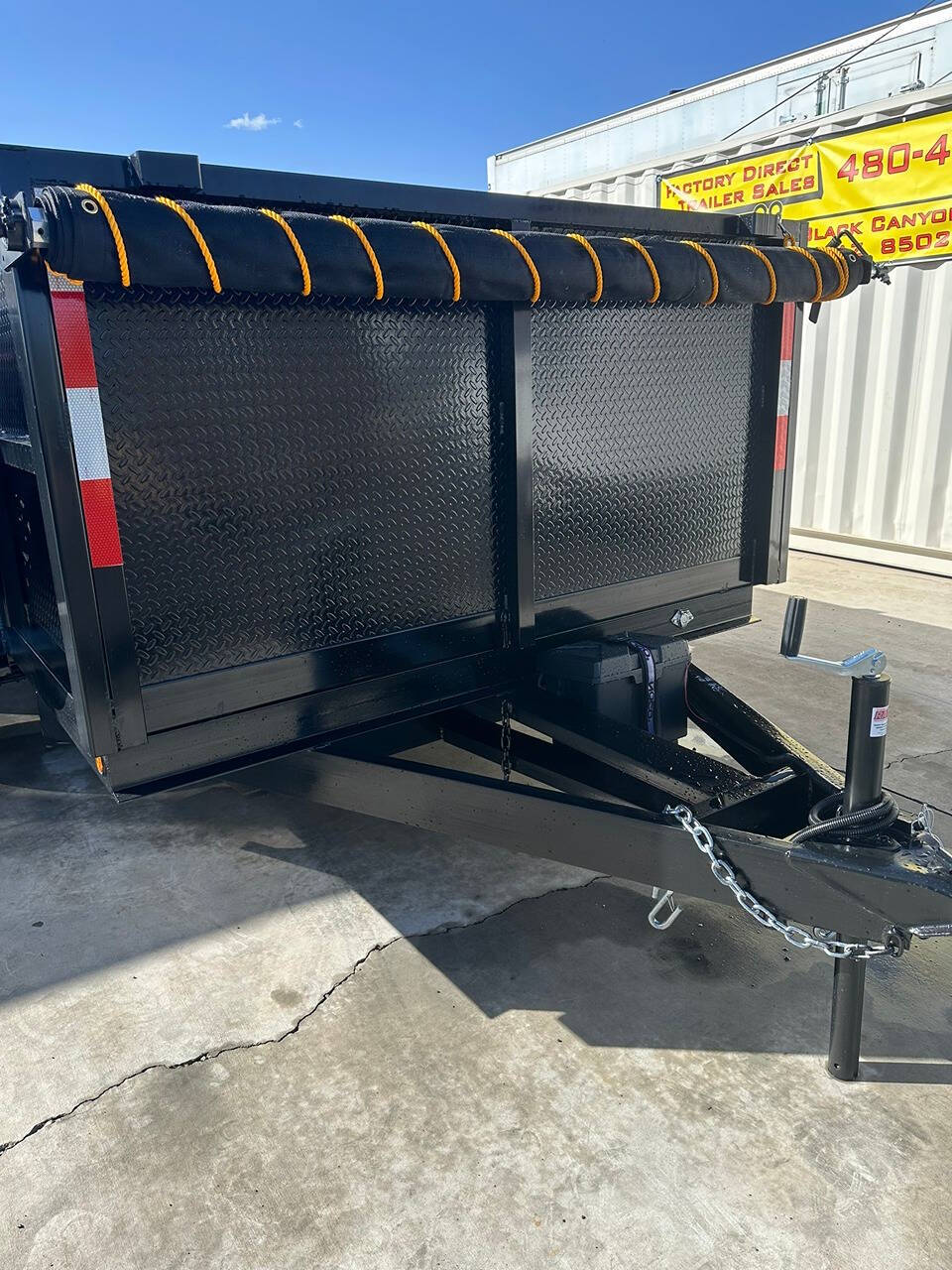 2025 Polestar 12x8x3 Diamond Plated Dump Trailer for sale at Factory Direct Trailer Sales in Phoenix, AZ