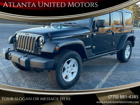 2014 Jeep Wrangler Unlimited for sale at Atlanta United Motors in Jefferson GA