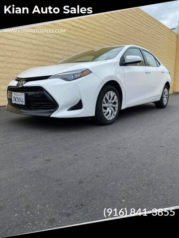 2017 Toyota Corolla for sale at Kian Auto Sales in Sacramento CA