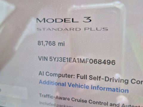 2021 Tesla Model 3 Standard Range Plus