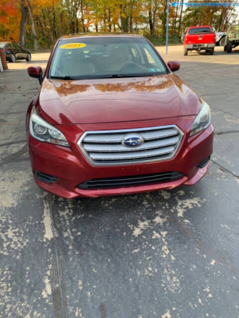 2015 Subaru Legacy for sale at Chuckie Bizzarro's Fleetwing Auto in Erie, PA