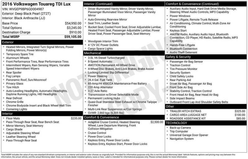 2016 Volkswagen Touareg