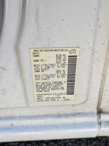 2012 Nissan NV 2500 HD S