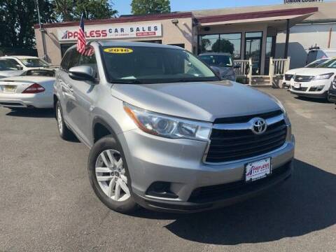 2016 Toyota Highlander for sale at PAYLESS CAR SALES of South Amboy in South Amboy NJ