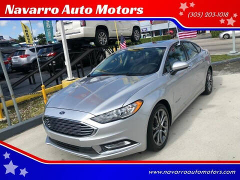 2017 Ford Fusion Hybrid for sale at Navarro Auto Motors in Hialeah FL