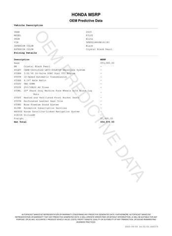 2025 Honda Pilot Elite