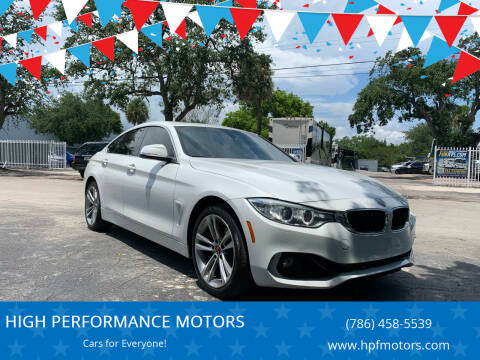 2016 BMW 4 Series for sale at HIGH PERFORMANCE MOTORS in Hollywood FL