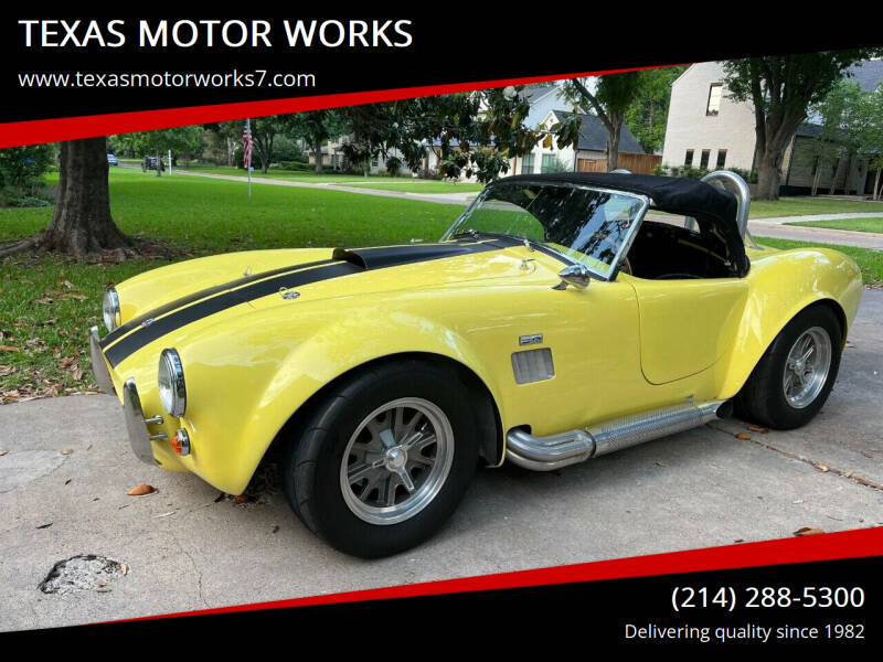 1966 Factory Five Cobra roadster for sale at TEXAS MOTOR WORKS in Arlington TX