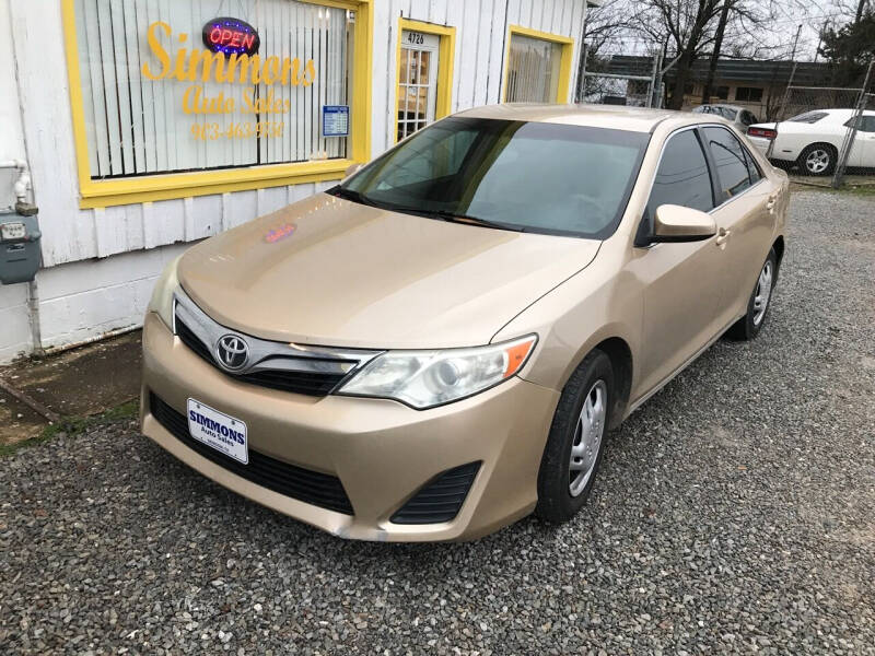 2012 Toyota Camry for sale at Simmons Auto Sales in Denison TX