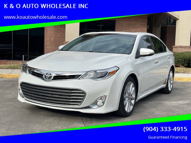 2013 Toyota Avalon for sale at K & O AUTO WHOLESALE INC in Jacksonville FL