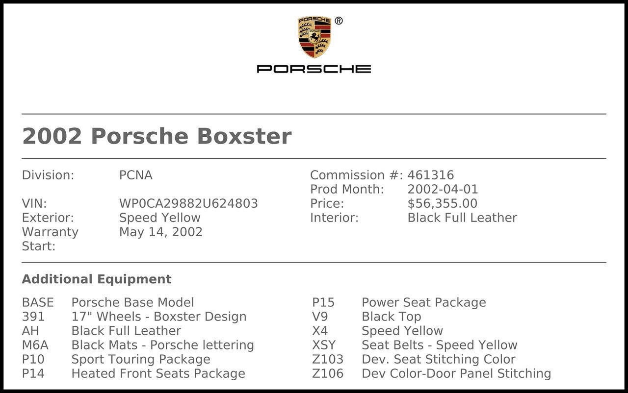 2002 Porsche Boxster for sale at Autowerks in Cary, IL