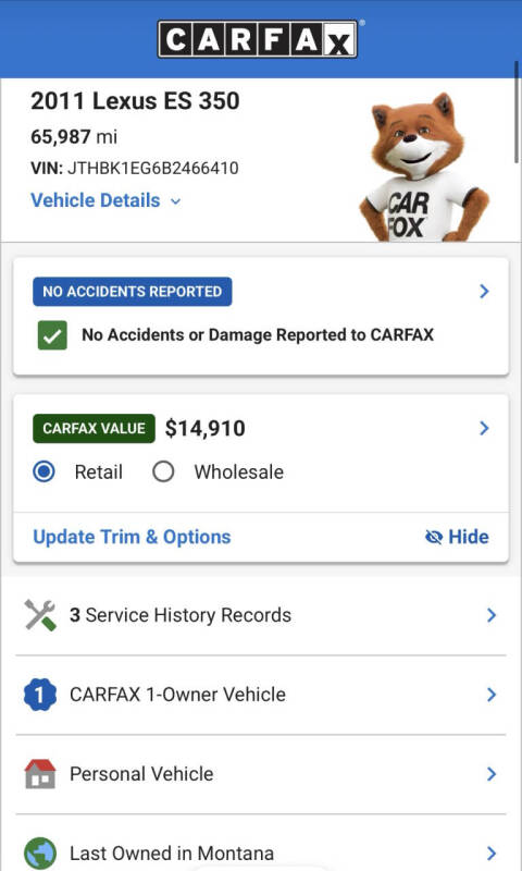 2011 Lexus ES 350