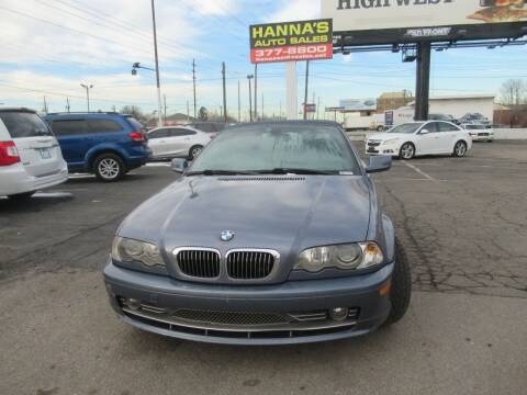 2003 BMW 3 Series for sale at Hanna's Auto Sales in Indianapolis IN