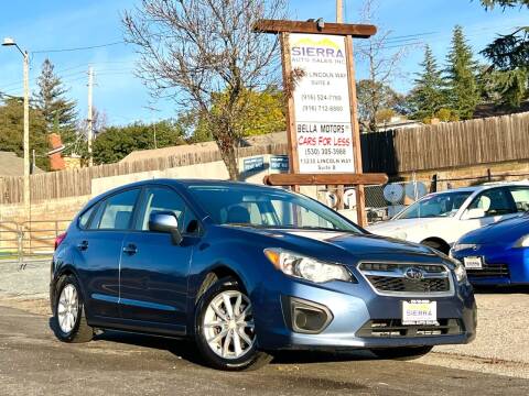2013 Subaru Impreza for sale at Sierra Auto Sales Inc in Auburn CA